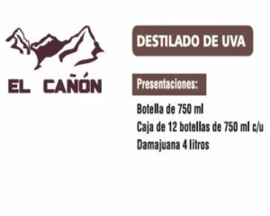 Destilado de Uva El Cañón.Presentación.Bodega Tres Ríos.Infomundo Negocios