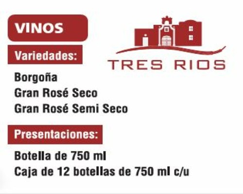 Vinos Tres Ríos.Variedades.Bodega Tres Ríos.Infomundo Negocios