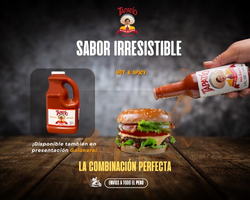 Tapatío Salsa Picante.Botella 5oz y galonera.Infomundo Negocios